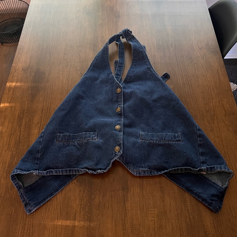 Lioness Hills Halter Top in Dark Denim